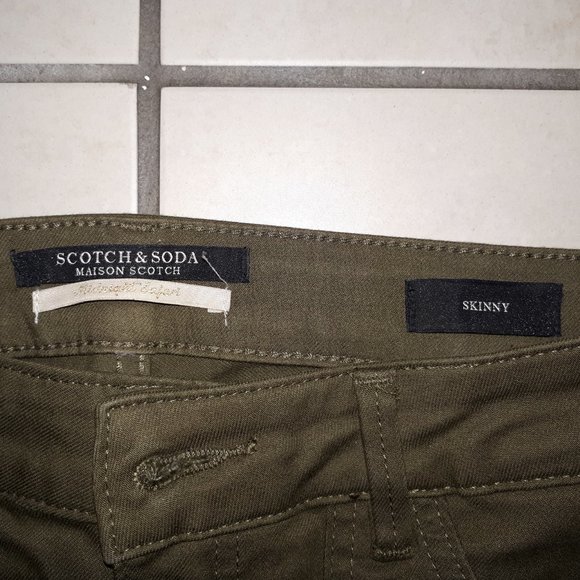 Scotch and Soda Maison Scotch Khaki Skinny Jeans Size 28 waist - Picture 4 of 5